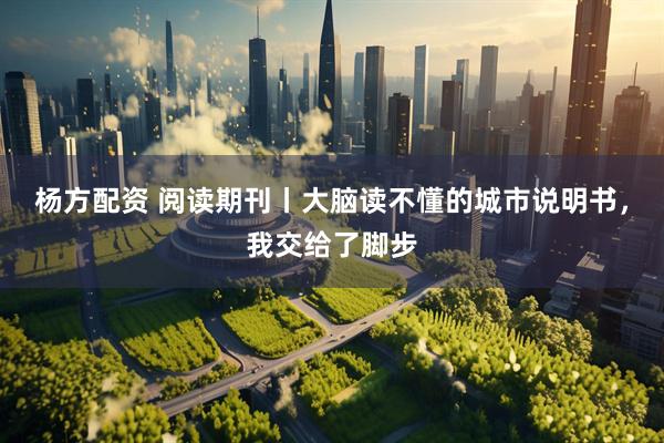 杨方配资 阅读期刊丨大脑读不懂的城市说明书，我交给了脚步
